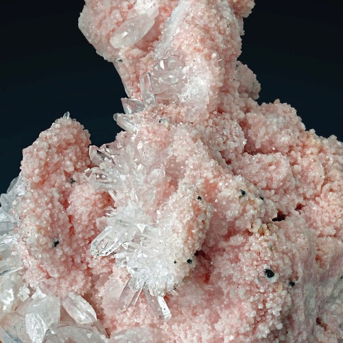 Rhodochrosite and Quartz - Cavnic Mine, Cavnic, Romania