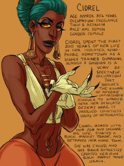 platinumhell: mini bio i did for fun of cidrel on paintberri i dont think ill ever get bored of drawing her in the near future tbh 