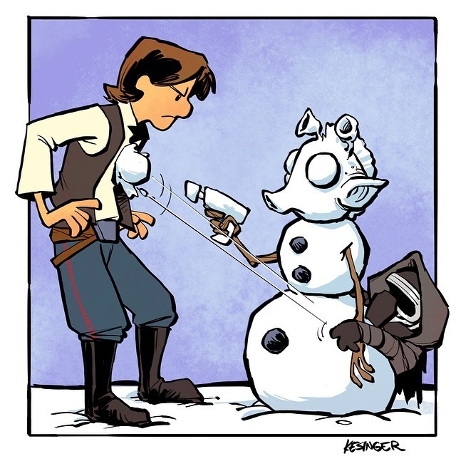 archatlas:  archatlas:  Calvin and Hobbes: The Force Awakens #2   Brian Kesinger