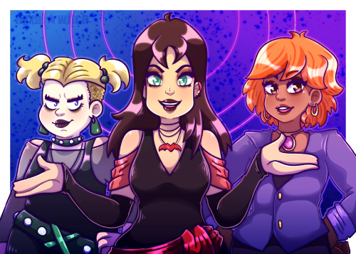 nyxalwitch: We’re eco-goths! [somehow i’ve never drawn the hex girls?? what the hec