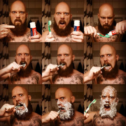 the-wretched-dreamer:  bluedogeyes:  As someone with a beard, I can confirm this is how we brush our teeth (via Imgur) If there’s a better way I haven’t found it yet.  Gets me every time XD