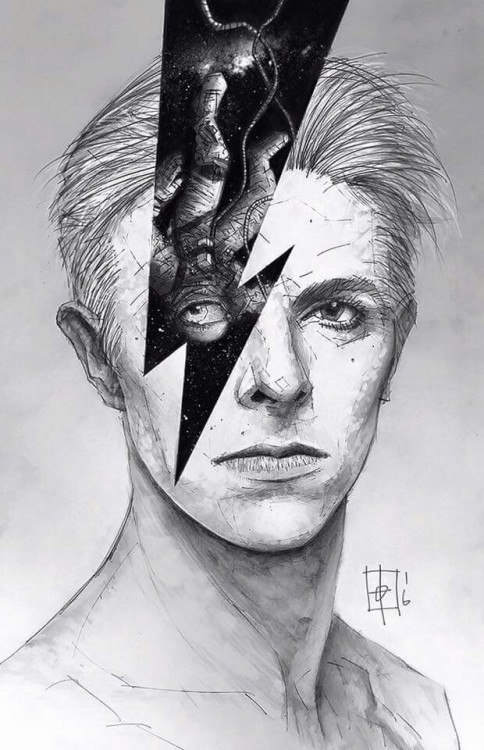 davidbowieobsession: An abstract piece of David Bowie fan art to feast your mind upon. The original 