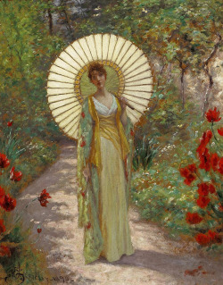 lanangon:  jes68: William John Hennessy (1839–1917),The Japanese Parasol, 1890