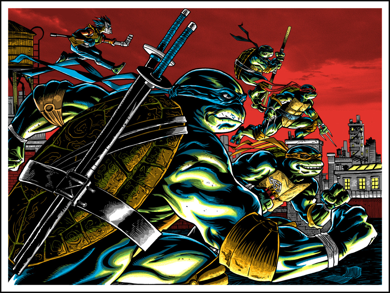 xombiedirge:  TMNT by Tim Doyle / Tumblr / Store 18” X 24” 5 color screen