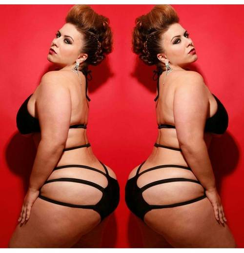 Double Trouble…. Photo by @tonyar1a #effyourbeautystandards #honormycurves #plusisequal #mybody #bootyfordays #vikinghair #plussize #blacklingerie by londonandrews