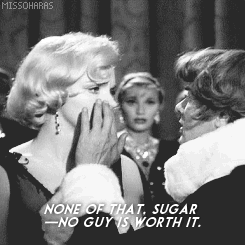 satnin:  Marilyn Monroe and Tony Curtis in Some Like It Hot, 1959. 