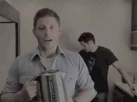 puppycastiel:  Dean having to sell a fancy kettle on the Home Shopping Network when