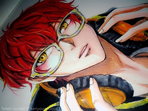 homolygamous:  fallen-lucifiel:  Have some Luciel “707″ Choi from Mystic Messenger! Tbh I keep mistyping my own url ever since this boy came out lol I still haven’t played this game but I keep getting requests to draw him XD  @disgreys !!!!!