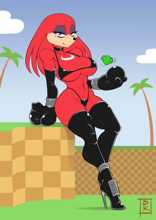 bluntkatana:Fem Knuckles! full piece, posted first on my FuzzyKatana patreon.