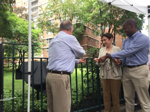 To commemorate the life and legacy of Bayard Rustin, a memorial was placed in front of his long-time