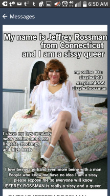 temptingtaboo:  OUTTING JEFFREY ROSSMAN SISSY