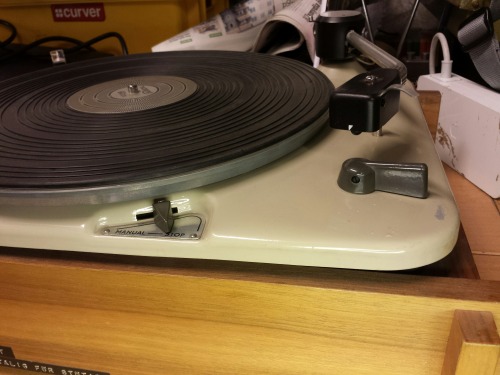 Thorens TD 135 Turntable, 1961. Unfortunately, the tone arm crotch is missing.