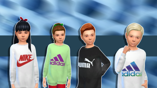 hieizzysims: Brands Sweater for KidsI really miss doing recolors. This is my come back one, hope you