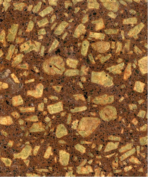 desimonewayland:Various types of porphyry from the collection of The Natural History Museum, London.