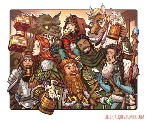 A d&d party commission I drew a couple months ago for a LoTR campaign. This was soo fun and I lo