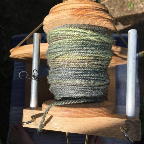 Today’s spinning. #handspun #handdyed #spring #handmade #spinning