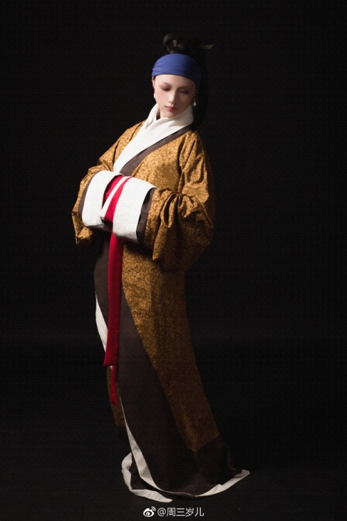 dressesofchina: Girl with a Pearl Earrings cosplay in a Han-dynasty costume (recreation of a dress u