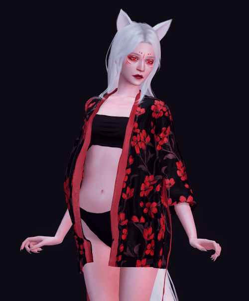 ~ little kitsune ~Used CC:Hair/Claws/Ears&Tail (retextured + edited in ps)Lenses/Eyeliner/Eyes