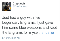 fudd-dunker:  Fan-made twitter account for the Cryptarch from Destiny