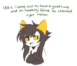 playbunny:  So yesterday I made a Nepeta EmoFuri and since then I’ve been getting a lot of unnecessary comments from people who dislike the jiggle feature on it, which is actually very modest compared to some crazy anime animations. As well as people