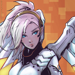 overwatch-arts:    Mercy Sketchby Koyorin  