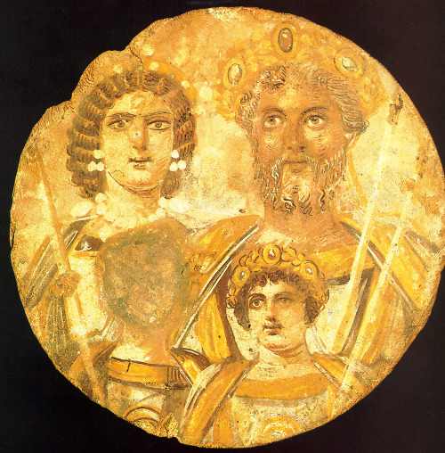 A tondo depicting imperial Severus family. Another example of Damnation of memory since Geta&rsquo;s
