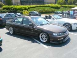 11000rpm:  grupertawesome:  This Accord reminded me of the late 90s, or early 2000s for some reason. It had some weird vintage vibe to it.  It’s the wheels. Tons of Hondas ran similar looking wheels in the early 00’s. 