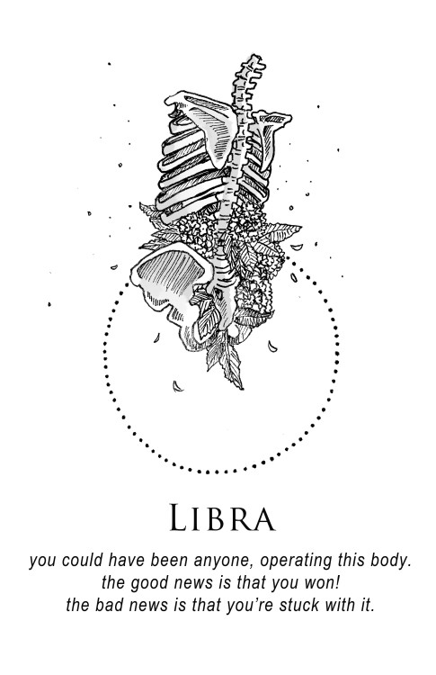 musterni-illustrates: - shitty horoscopes book ix: the body and the wreckage. each sign rules a body