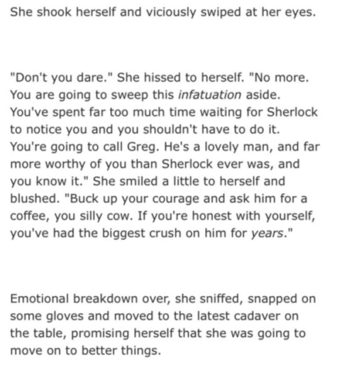 Behold, examples where Johnlock writers have treated Molly well in their fics - just a few of the ma