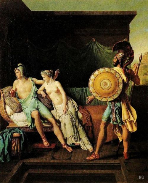 hadrian6: The reproach of Hector to Paris. Henri-Francois Mulard. French.1769-1850. oil on canvas. &