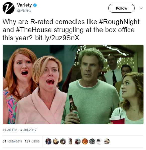 ghettablasta: there’re just too many mediocre white comedies. 