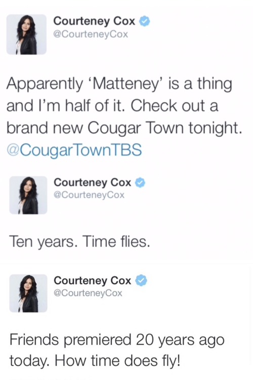 centralperkswift: Courteney Cox: tweets about Friends