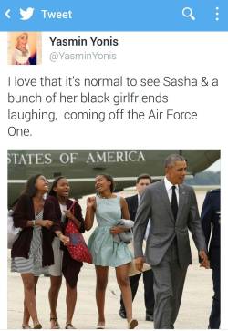 caribrevolution:  This just made me really happy 😊  More carefree, black young women in the White House!!!