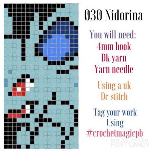 Here is the pattern for #nidorina  i am only 2 rows away from completing my blanket now! But my hand