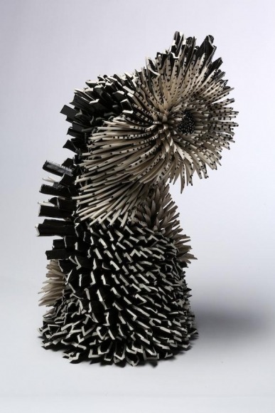 hifructosemag: Israeli artist Zemer Peled uses slivers of porcelain to emulate shapes and forms of t