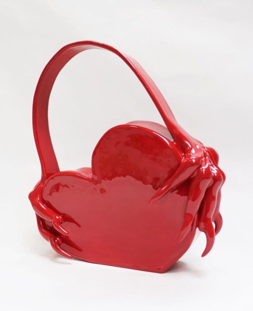 XXX springflower:heart-shaped ceramic bag by photo