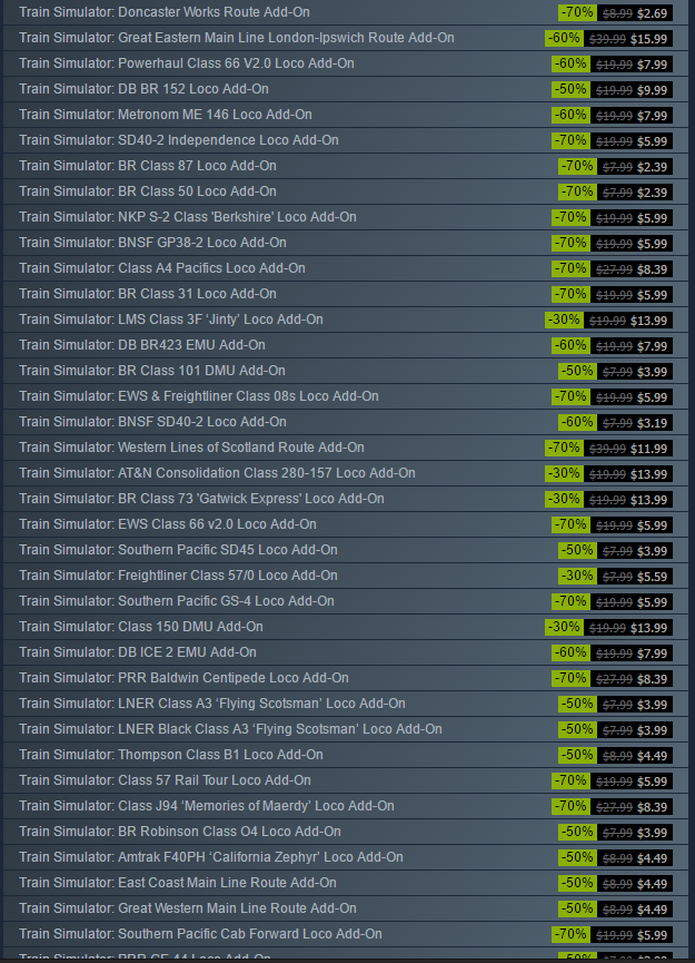 moxperidot: You can get a sweet deal on the Train Simulator 2017 DLC thanks to black