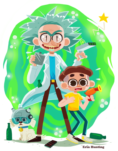 erinhuntingillustration:This week’s Fanart Friday is Rick and Morty!