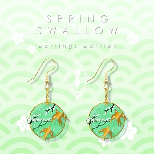 Spring Swallow Earring Edition PREORDERS IN STORE! Link in bio❤ A matching set with the necklace ver