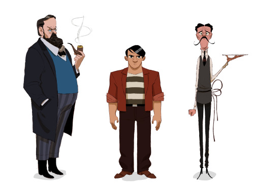 Final version of the main characters I did for the Annecy opening short. Here is the movie : https:/