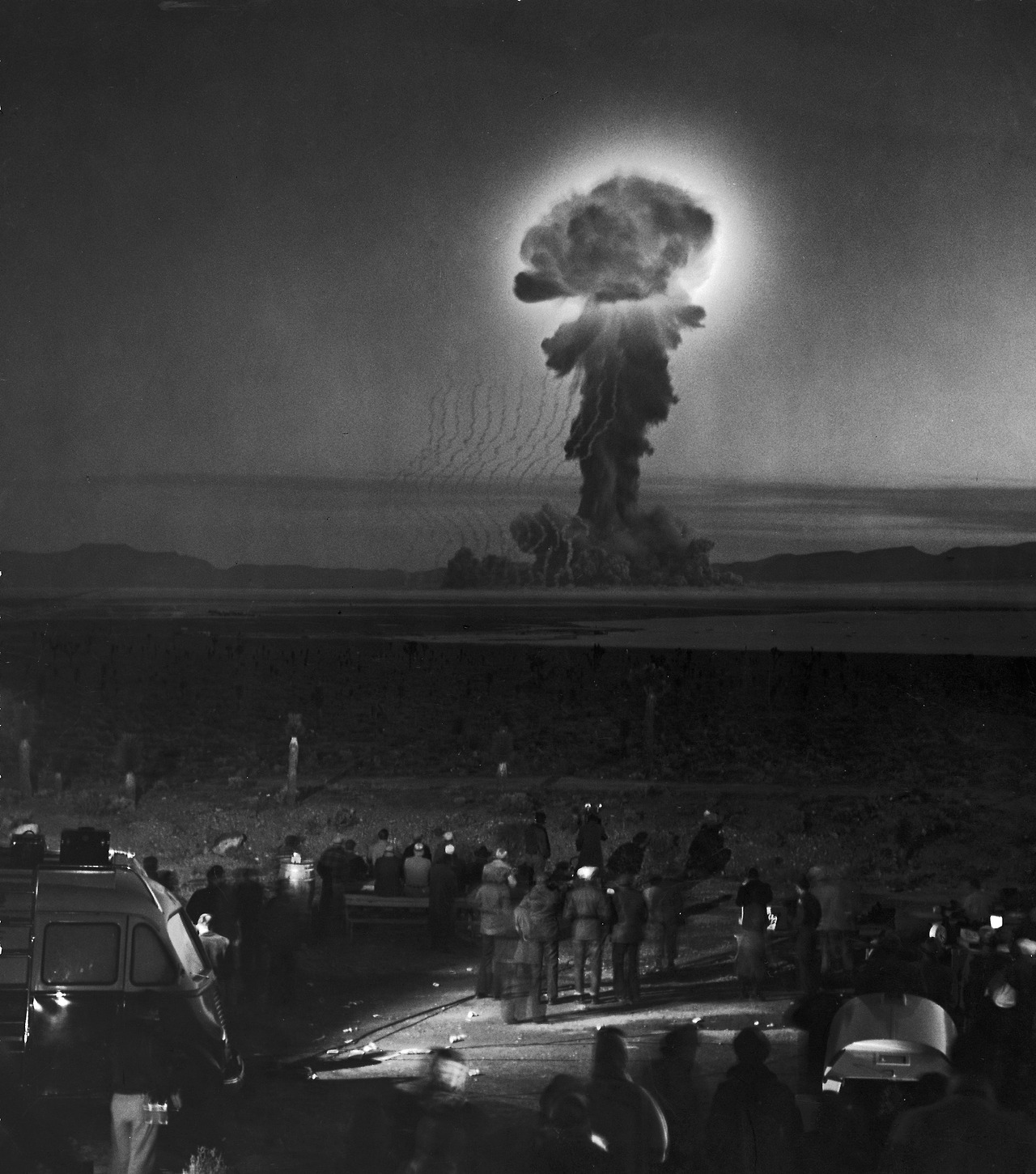 vintagelasvegas: Atomic Test, Yucca Flat, March 1953 J. R. Eyerman Miss Atomic Bomb