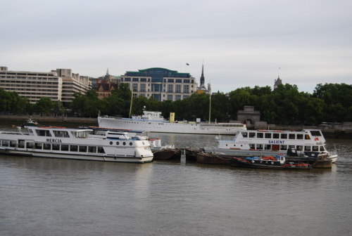 Boats on the River Thames, central London
