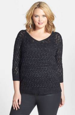 plus-sized-fashion:  Sejour Cross Back V-Neck