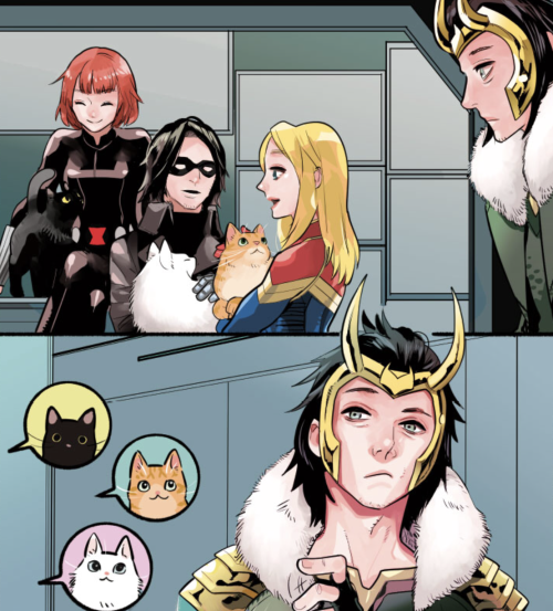 Loki and Carol DanversMarvel Meow Infinity Comic