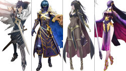 toumaakagikun:  The Fire Emblem Awakening heros that show up in Tokyo Mirage Sessions # FE.Chrom, Tharja, Lon’qu, and Virion! I might do one with the villains bc the designs are just so good~