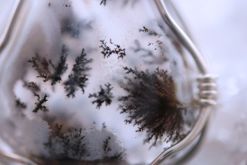 High quality dendritic agate pendants in sterling silver handmade by me.Available at my Etsy Shop - 