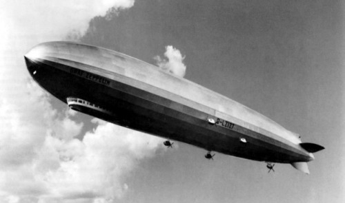 The USS Akron, a helium airship of the U.S. Navy during WW2