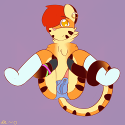 jarvofbutts: thedee-dee: CatBoi Another piece of fanart of Alex! And he looks like he’s going for cuteness this time ;PI love how his tail curls around his leg x3 Thank you, Dee! ^^  Cutieboi~ c: