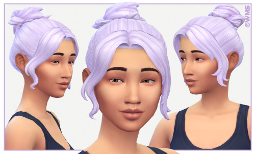 wildlyminiaturesandwich: Just a simple little relaxed up-do for female sims. DOWNLOAD HERE! Alt. Pat