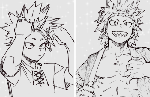 ✩ Kirishima Eijirou ⋆ 切島鋭児郎 + Horikoshi’s Sketches ✩ 